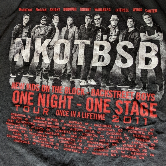 NKOTB/BSB 2011 tour  T-shirt unisex L - Picture 6 of 7